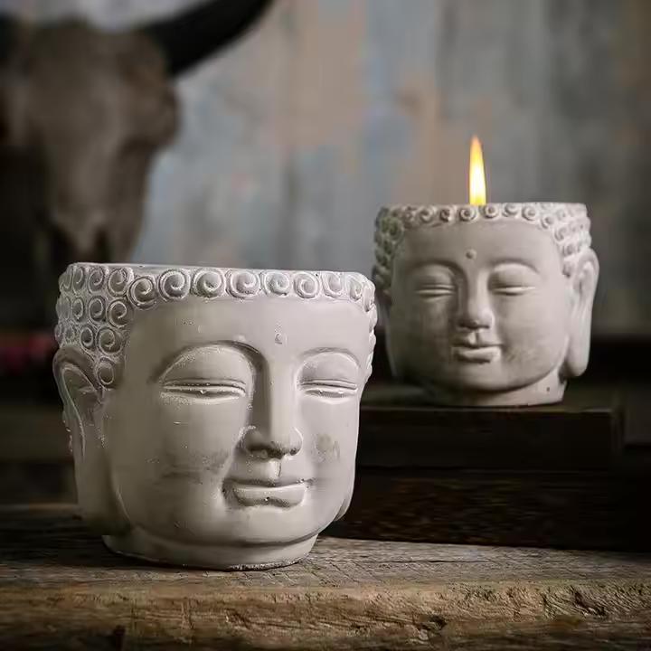 Minimalist Buddha Candle